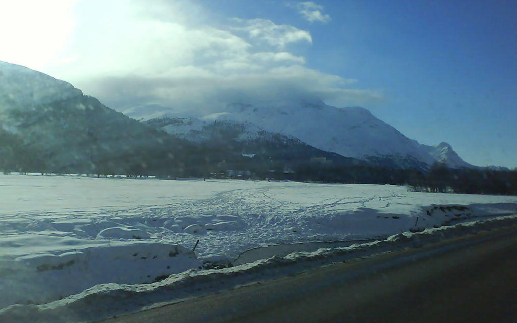 Schnee in St. Moritz