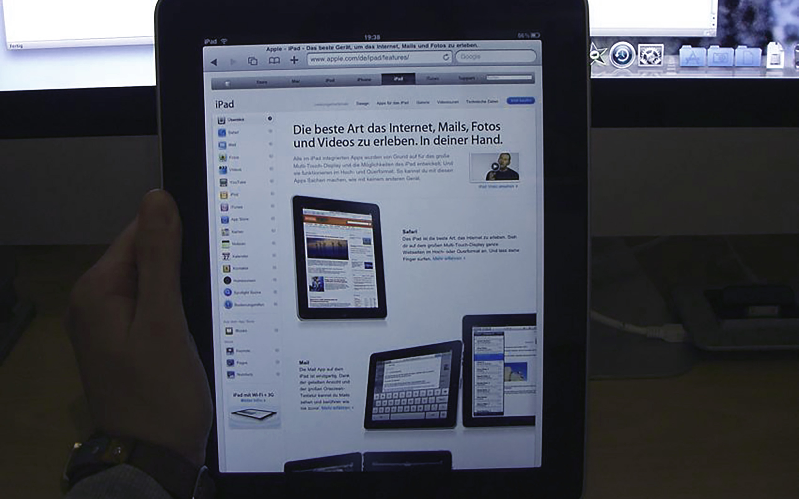 Der Browser Safari auf dem iPad.