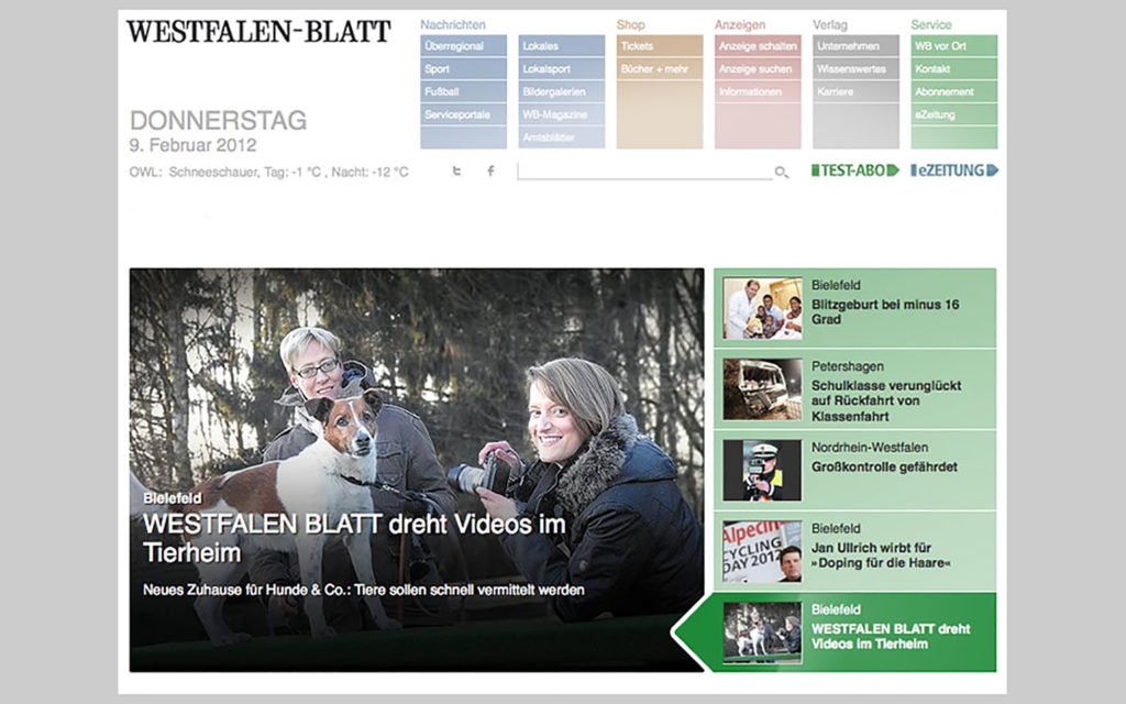 WESTFALEN-BLATT Zuhause gesucht Screenshot