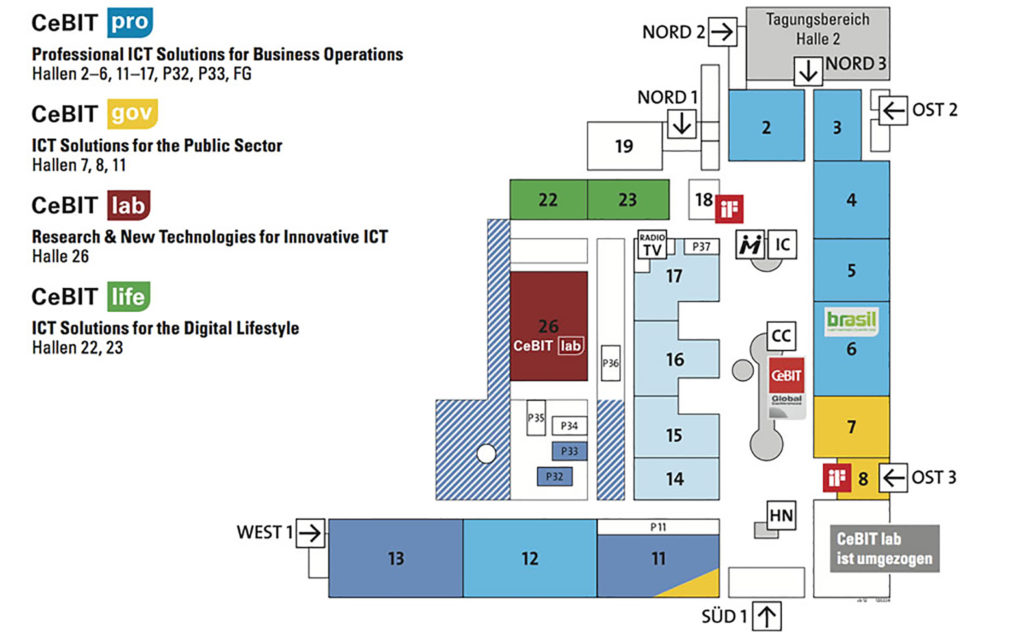 CEBIT 2012 Hallenplan