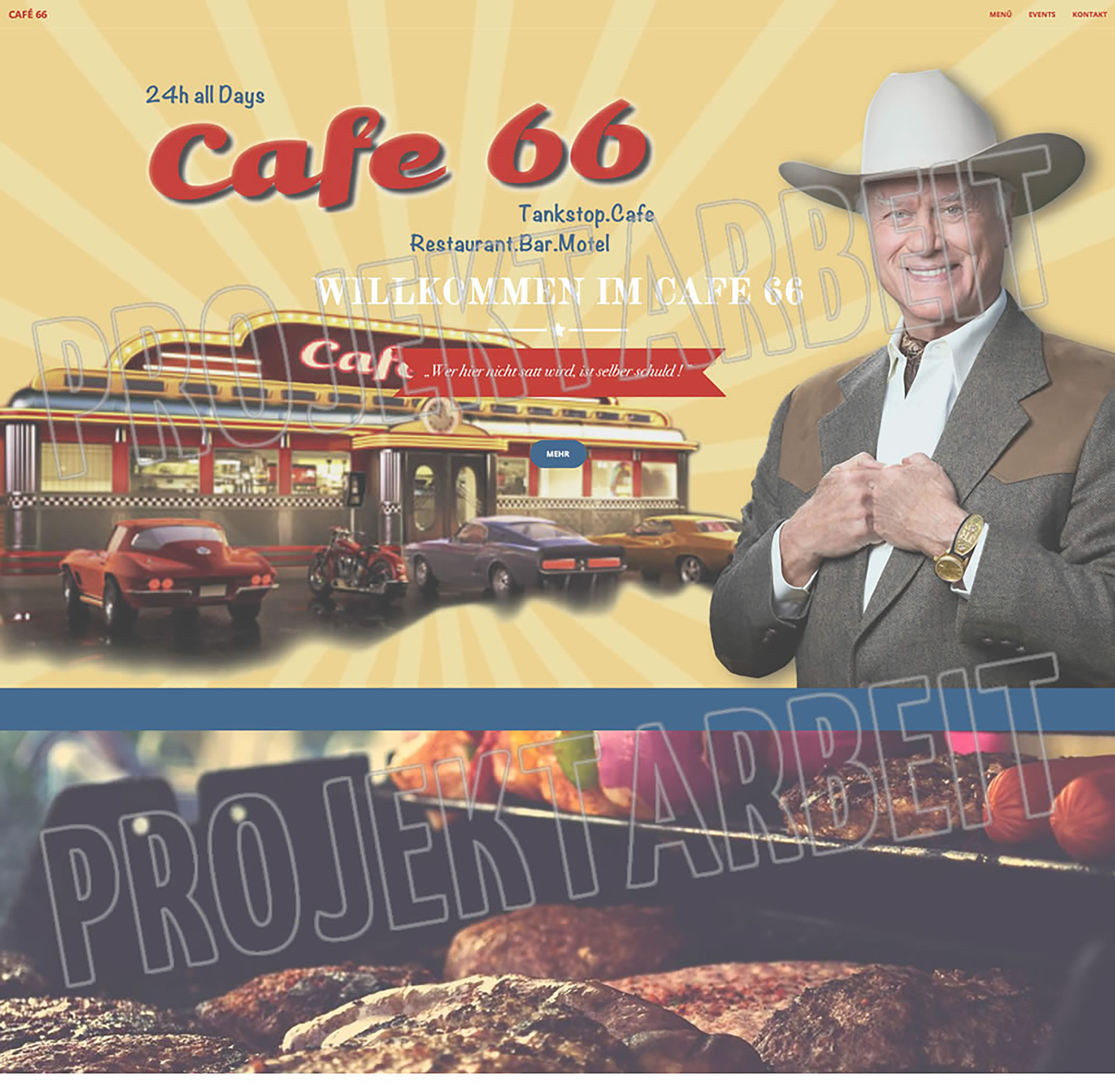 Projektarbeit Café 66 – Webseite