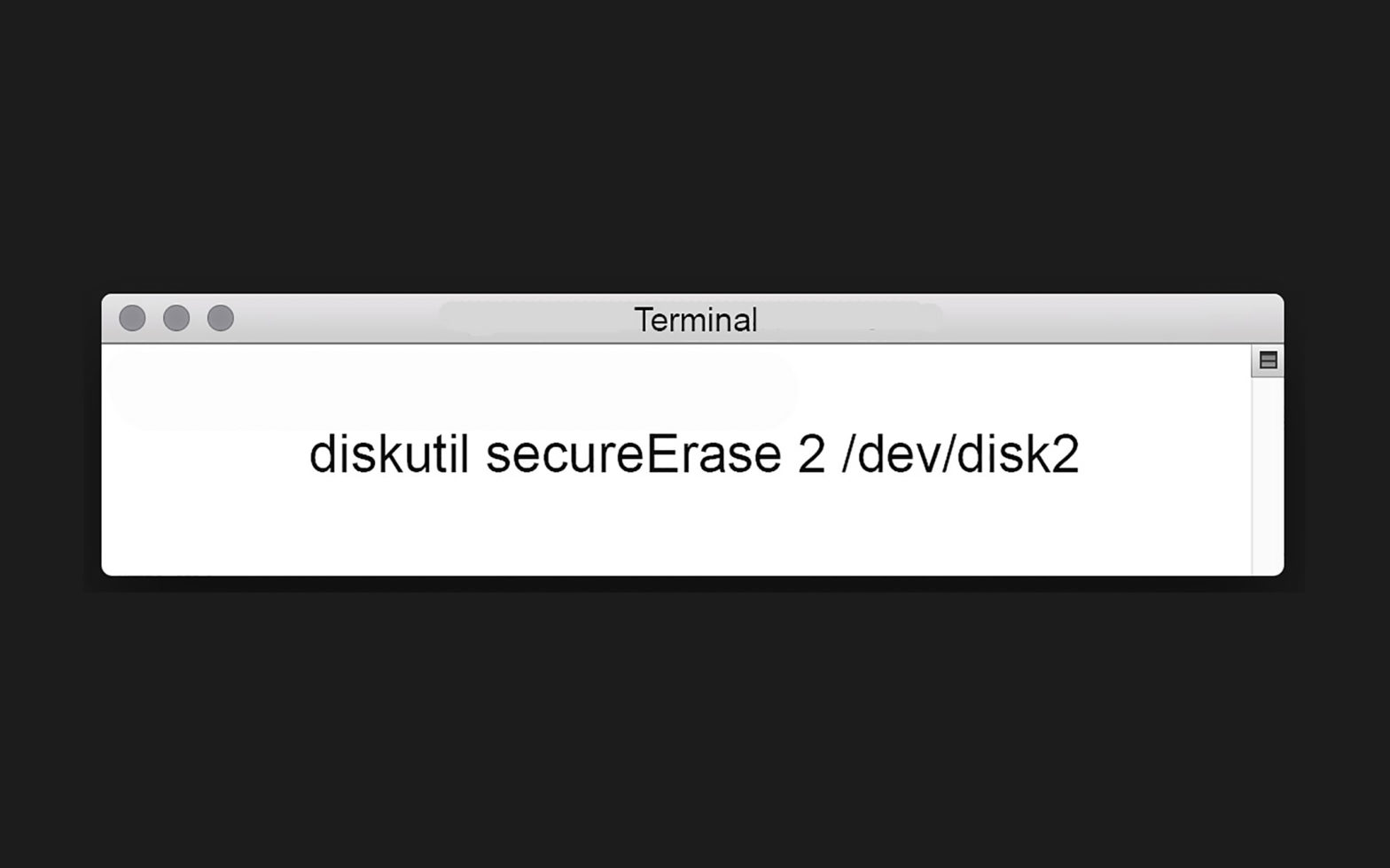 Teaser Terminal secureErase