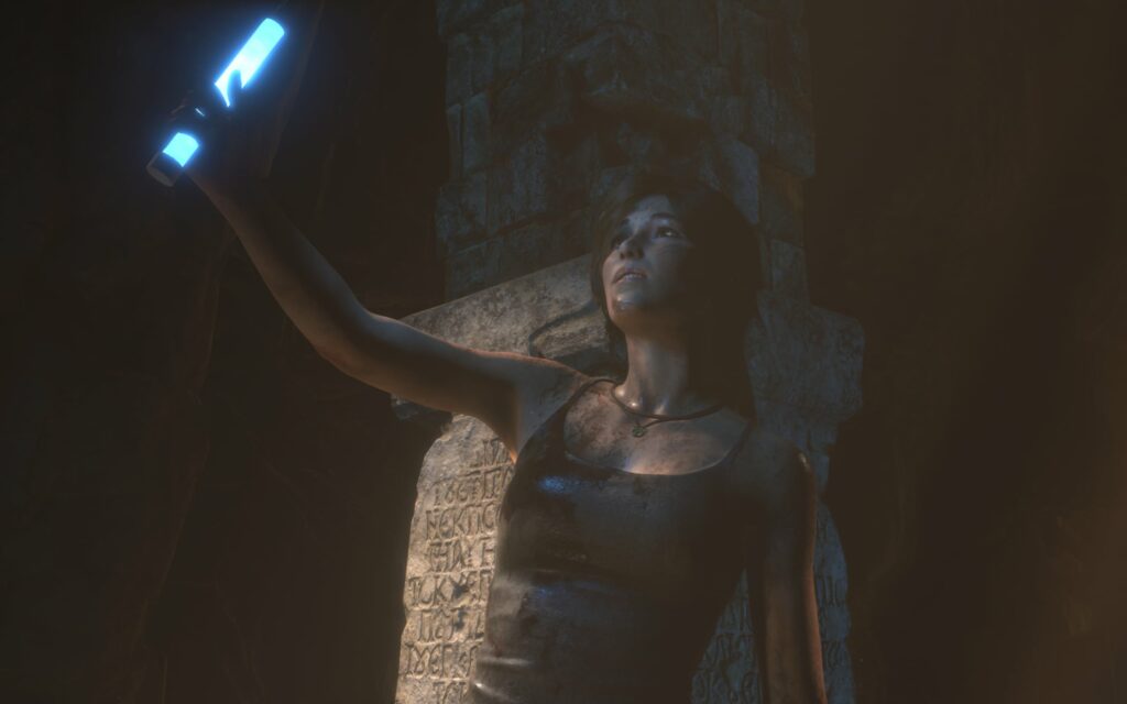 Lara Croft auf ihrer ersten Grabräuber-Expedition.