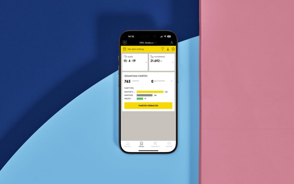 My Opel App - Fahrten.