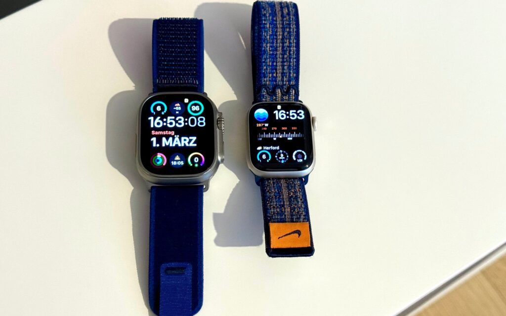 Vergleich Apple Watch Ultra 2 zu Apple Watch Series 9.
