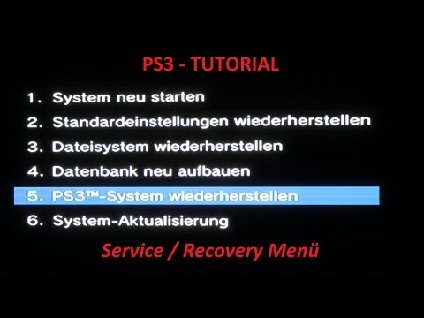 PS3 System reparieren - verstecktes Service / Recovery Menü * Tutorial *
