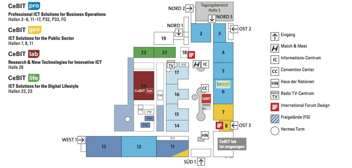 CEBIT 2012 Hallenplan