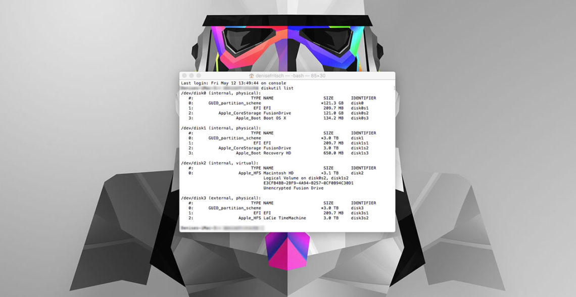 Terminal Befehl: diskutil list